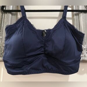 NWOT Torrid Plus Size 0 Lace Trim Navy Bralette